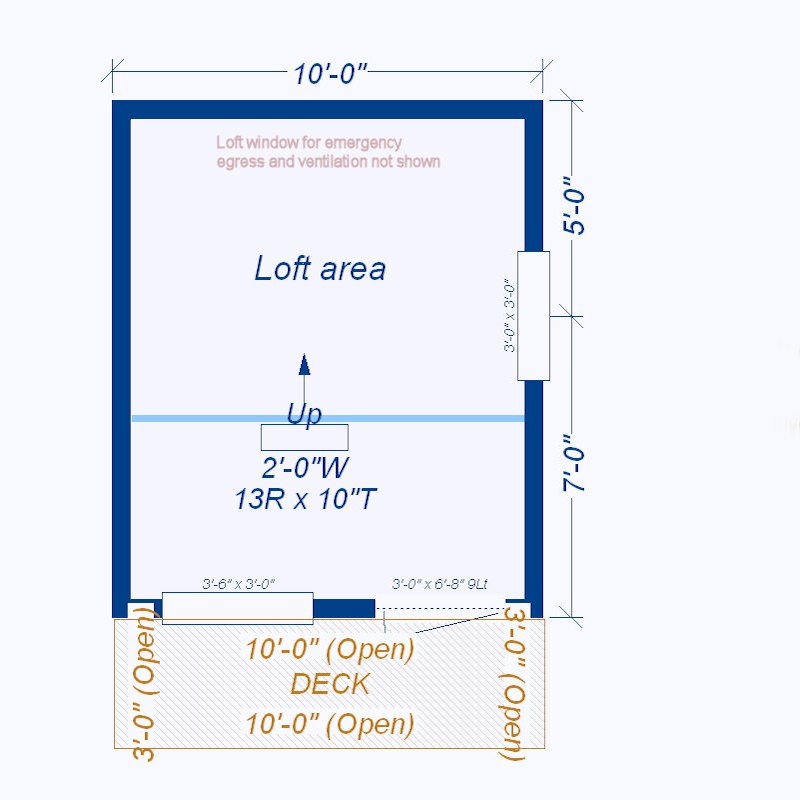 Micro cabin floor plan - www.bavariancottages.com